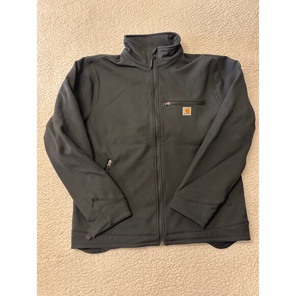 Carhartt Mens Soft Shell Fleece Lined Jacket Full Zip Workwear Large Tall - Picture 1 of 7